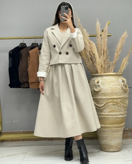 ست کت دامن فوتر کجراه کد 313