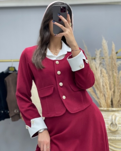 ست کت دامن مزونی یلدا کد315